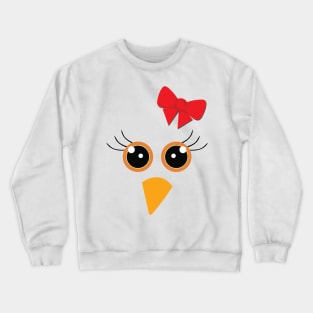 🦃 Cute Turkey Girl Crewneck Sweatshirt